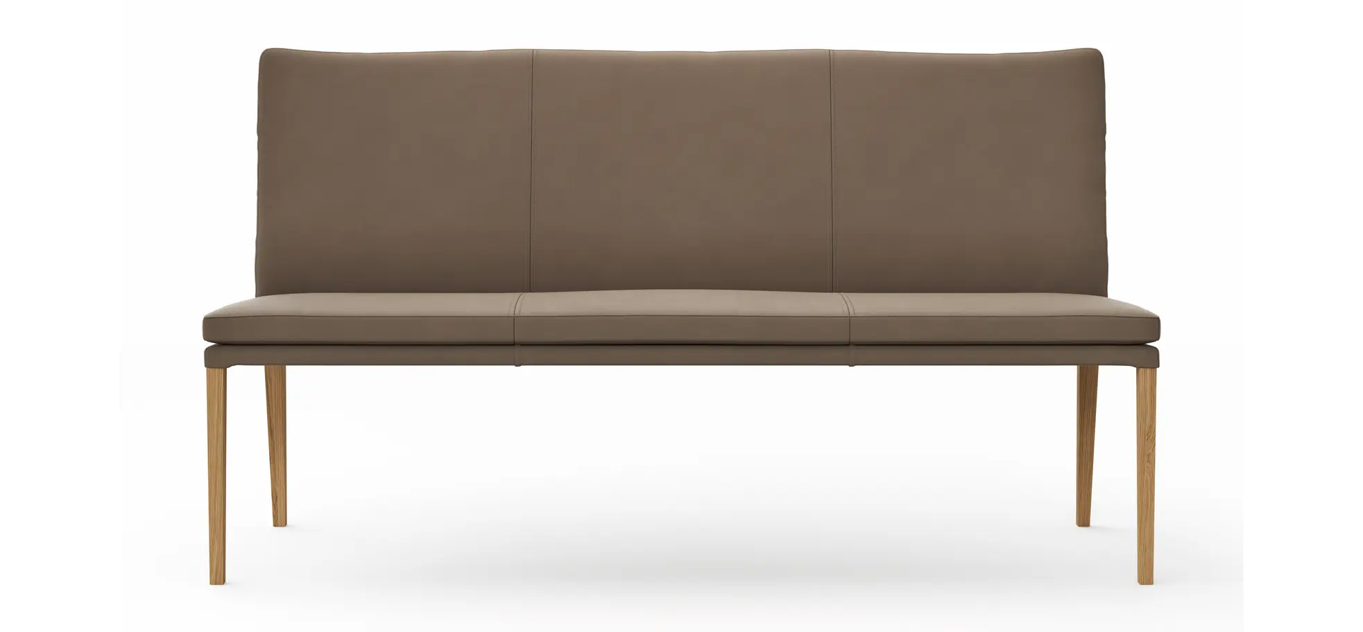 Polsterbank Tuma - Breite ca. 175 cm, Leder, Sand