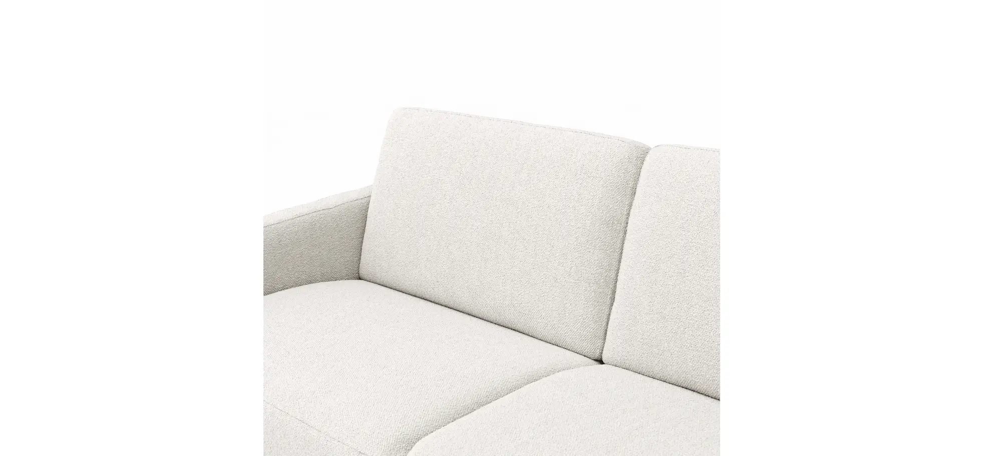 Sofa Nuoro - 2,5-Sitzer inkl. Schlaffunktion, Armlehne schmal, Stoff, Natur