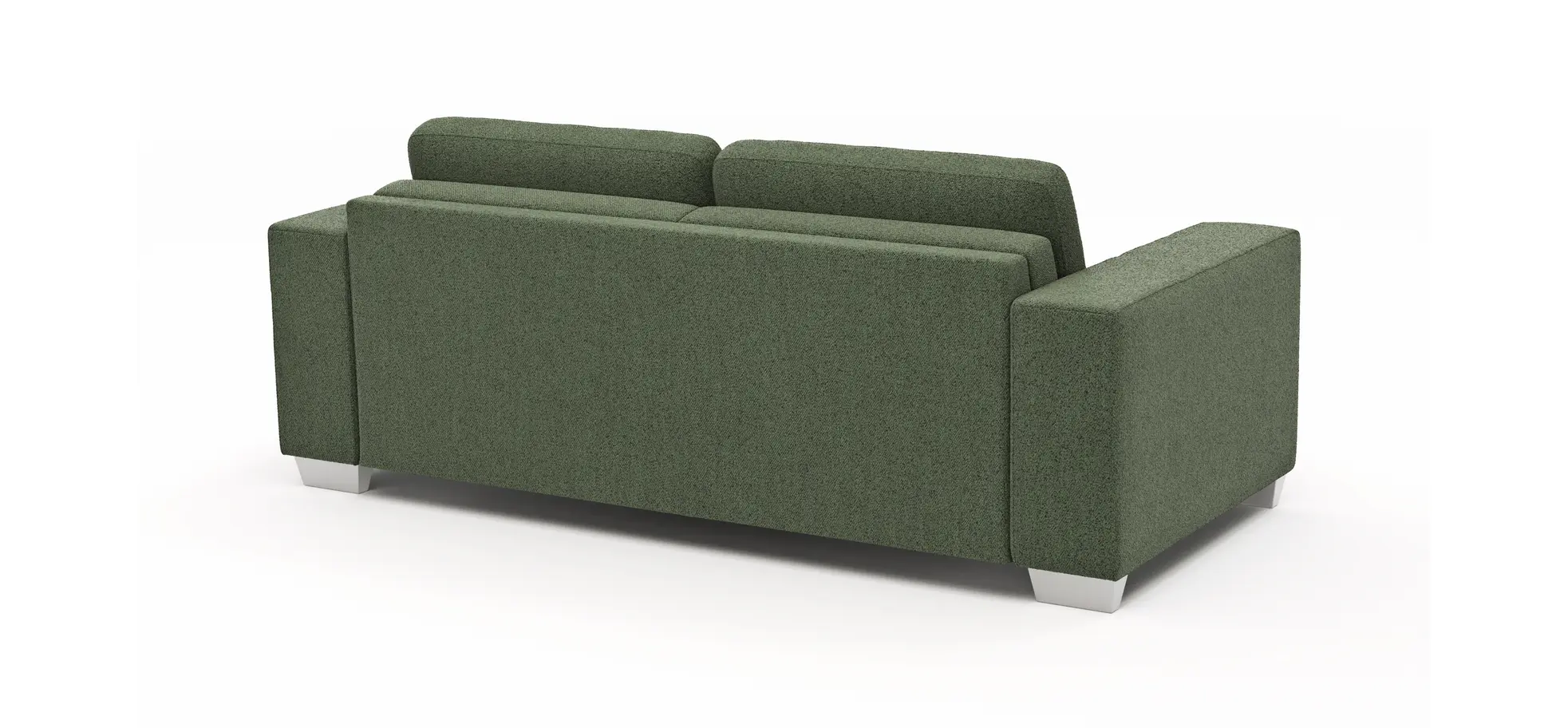 Sofa Nuoro - 2,5-Sitzer inkl. Schlaffunktion, Armlehne breit, Stoff, Olivgrün
