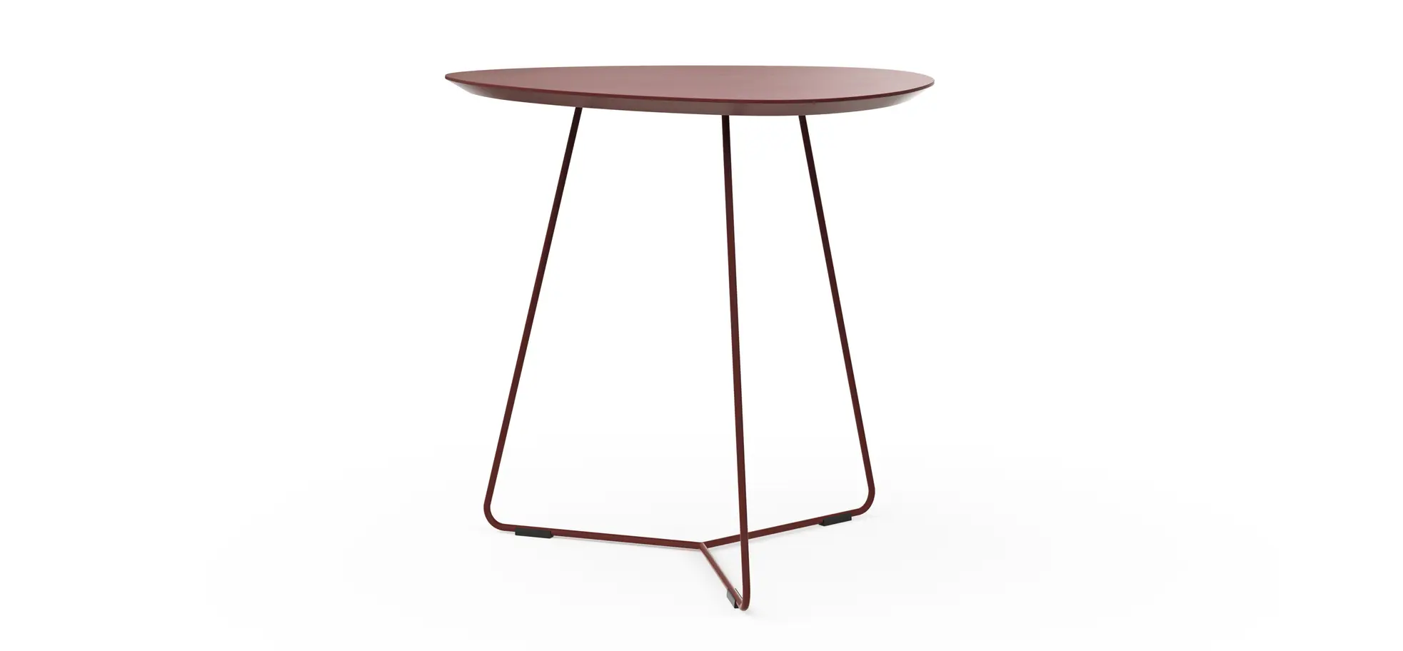 Ecktisch Fano - LBH ca. 59x50x55 cm, Fenix, Bordeaux