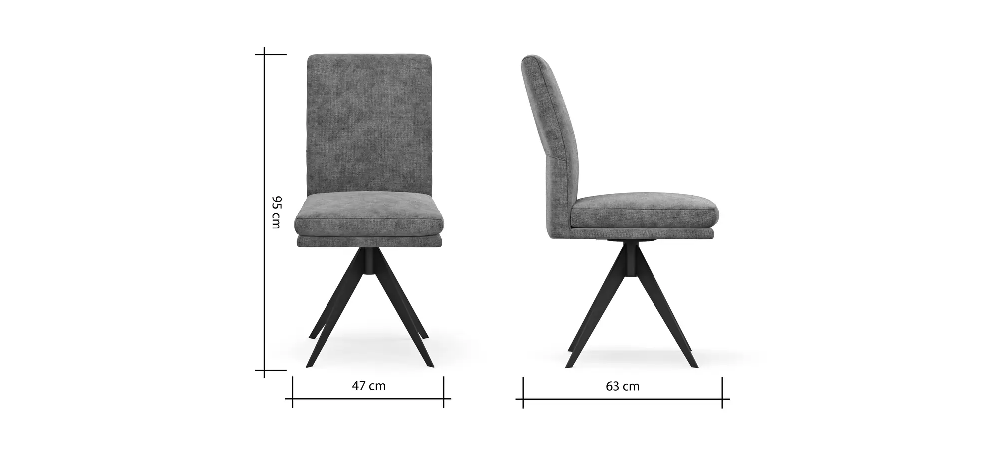 Freischwinger Valloni - Stoff, Rostfarben