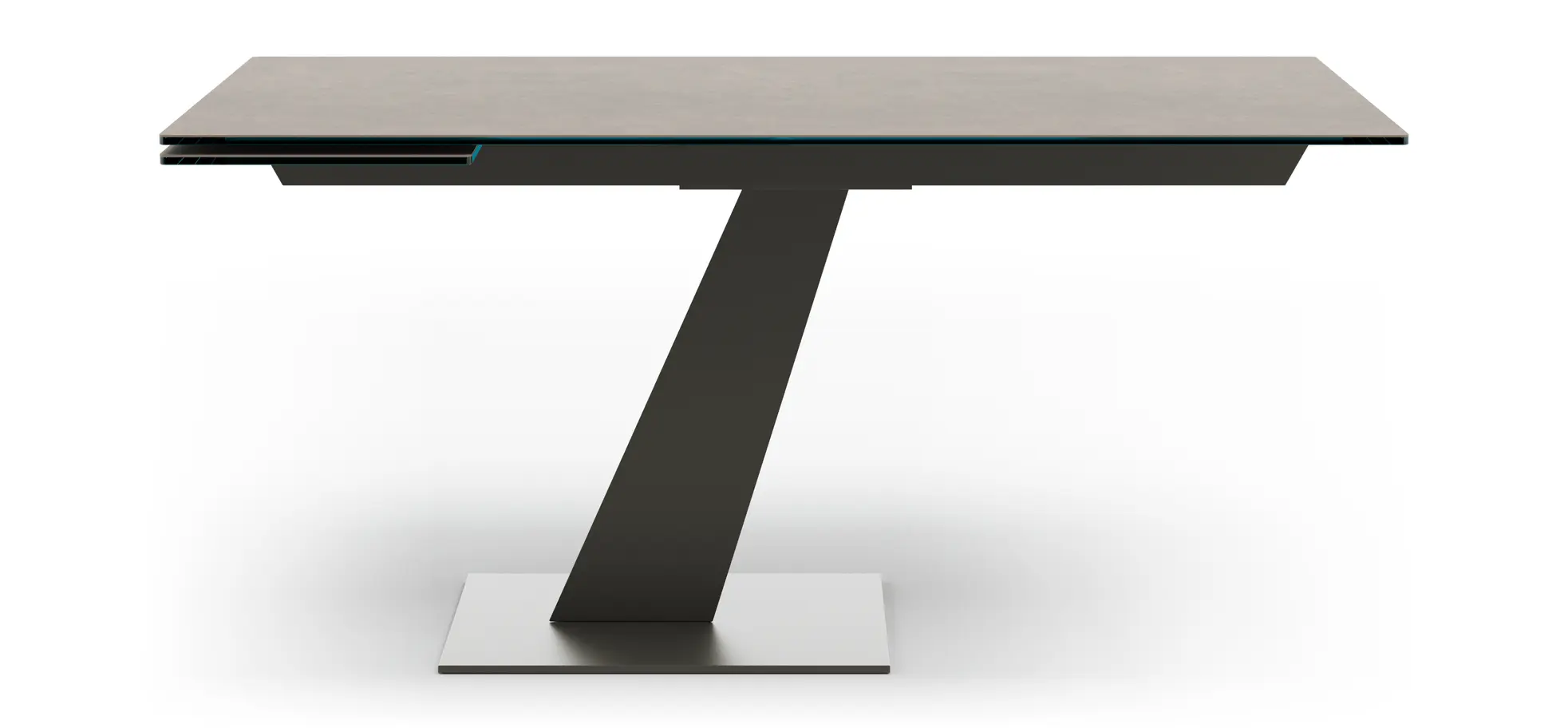 Esstisch Iseo - LB ca. 140x80 cm, ausziehbar, Keramik, Grau