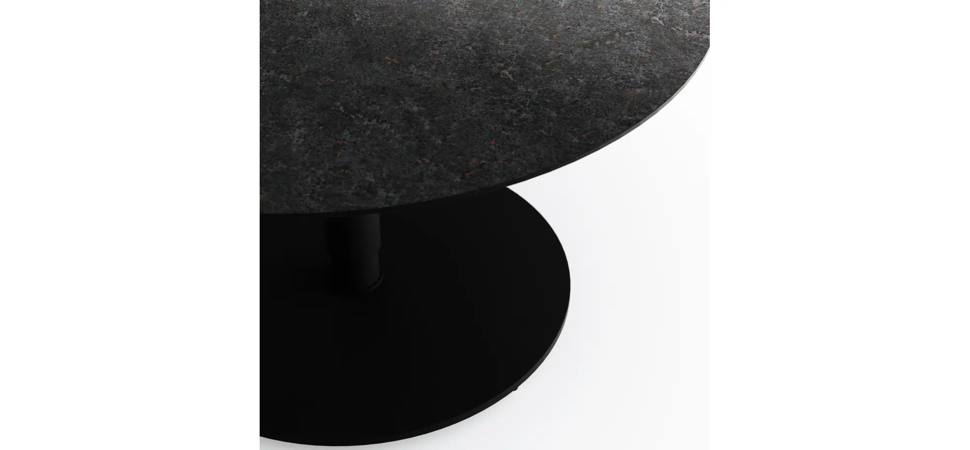 Couchtisch Camas - LBH ca. 75x75x42 cm, Keramik, Schwarz