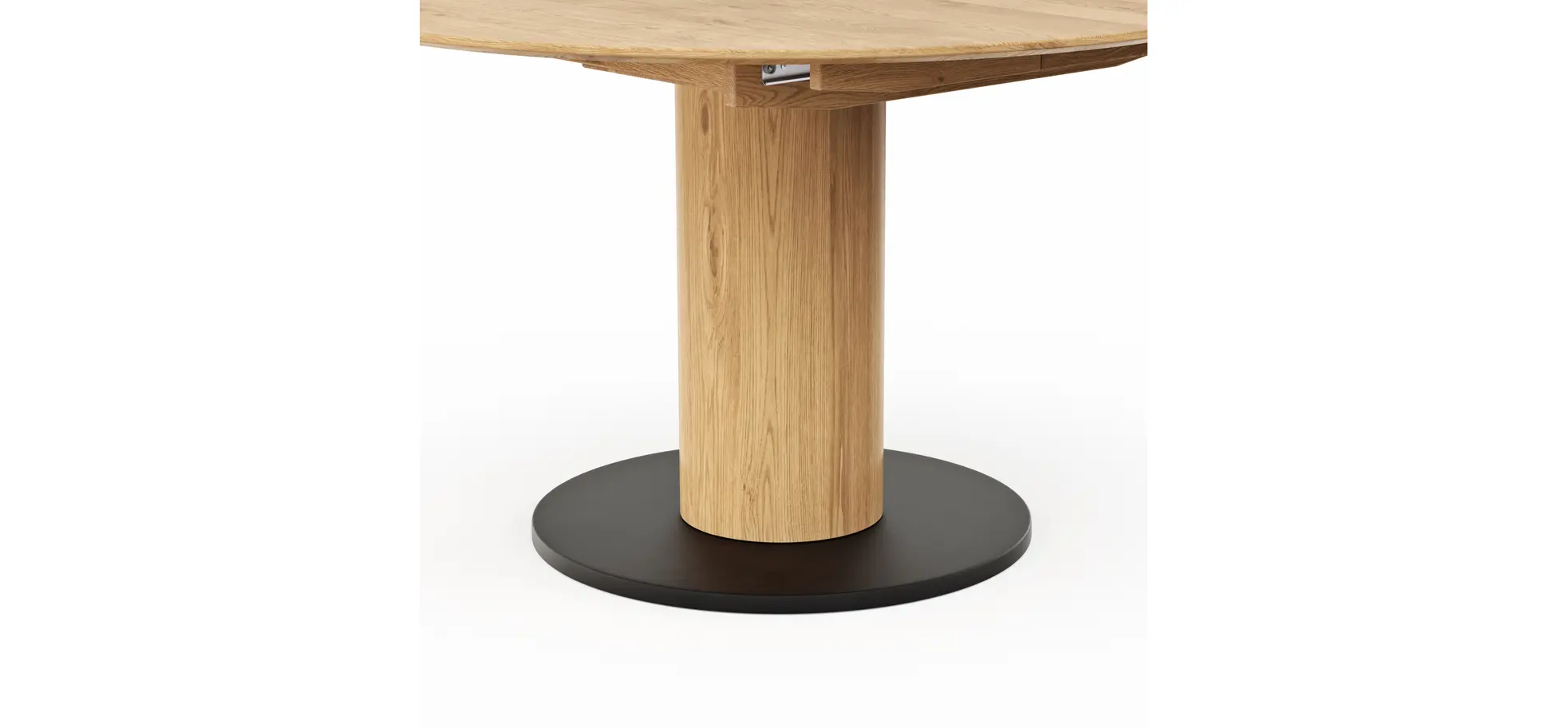 Esstisch 5000 - D ca. 130 cm, ausziehbar, Wildeiche Massiv