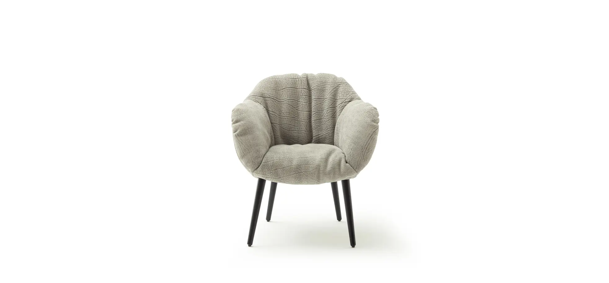 Sessel Sevano - Leder, Offwhite