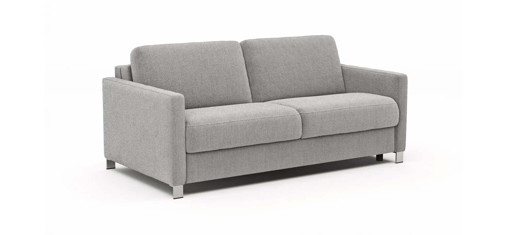 Sofa Nuoro - 2,5-Sitzer inkl. Schlaffunktion, Armlehne schmal, Stoff, Grau
