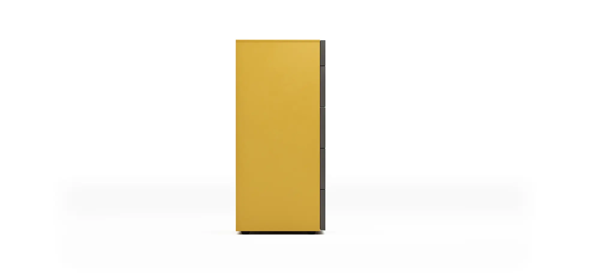 Kommode Loretto - BHT ca. 60x115x53 cm, Lack matt, Safrangelb