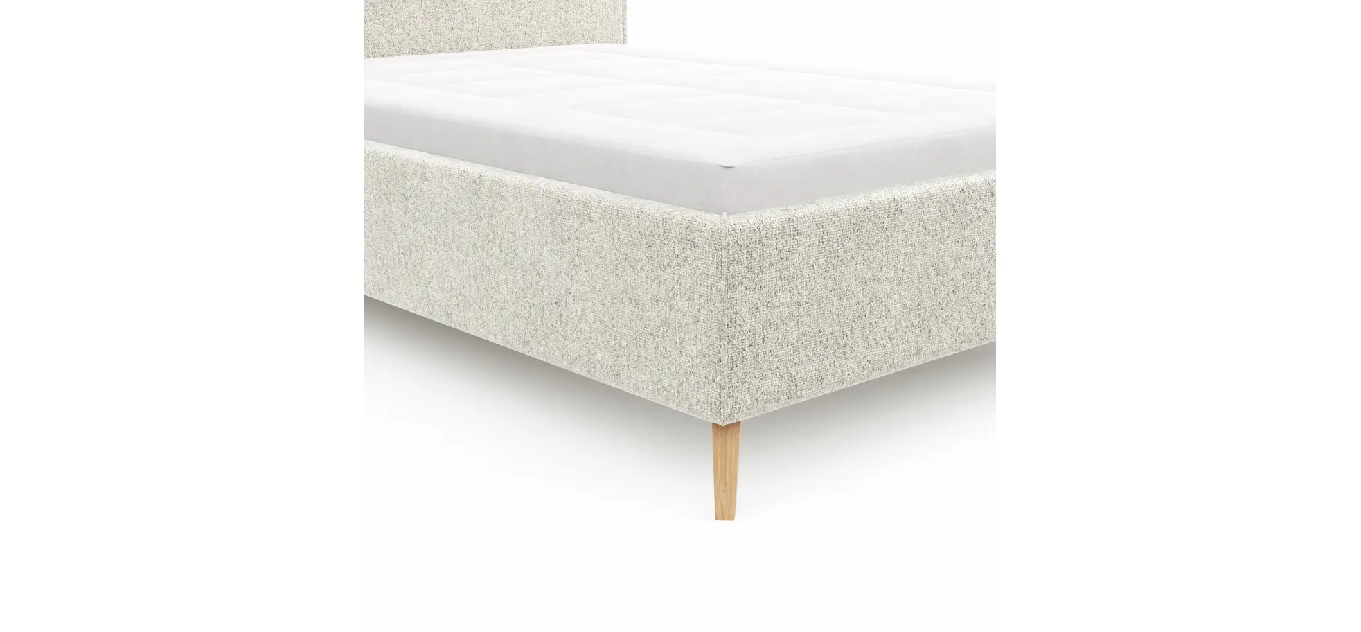 Bettgestell Carmen - Liegefläche ca. 140x200cm, Stoff, Beige
