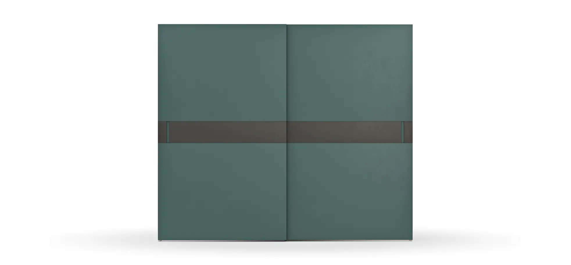 Schiebetürenschrank Loretto - B ca. 280 cm, Lack matt, Salbeigrün