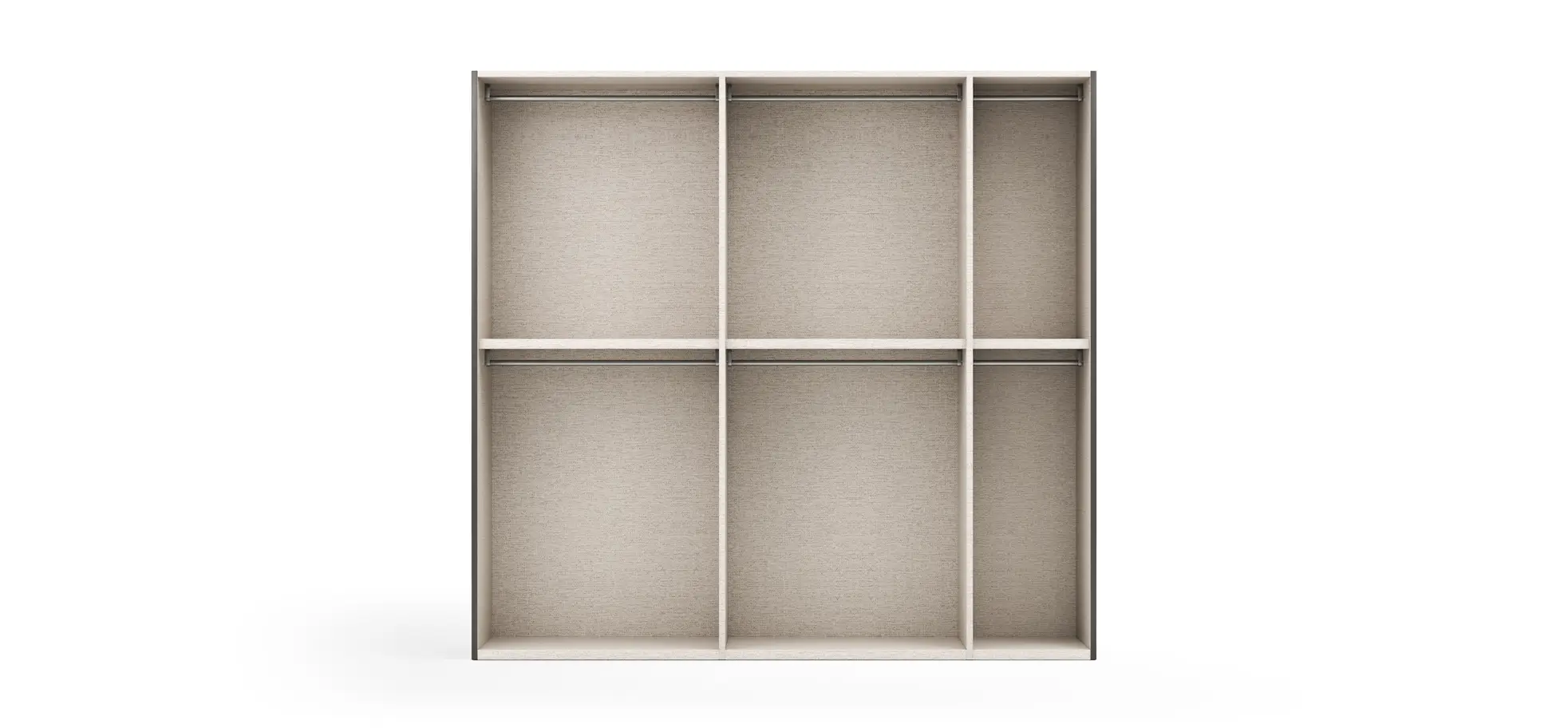 Drehtürenschrank Loretto - B ca. 254 cm, Melamin matt, Anthrazit