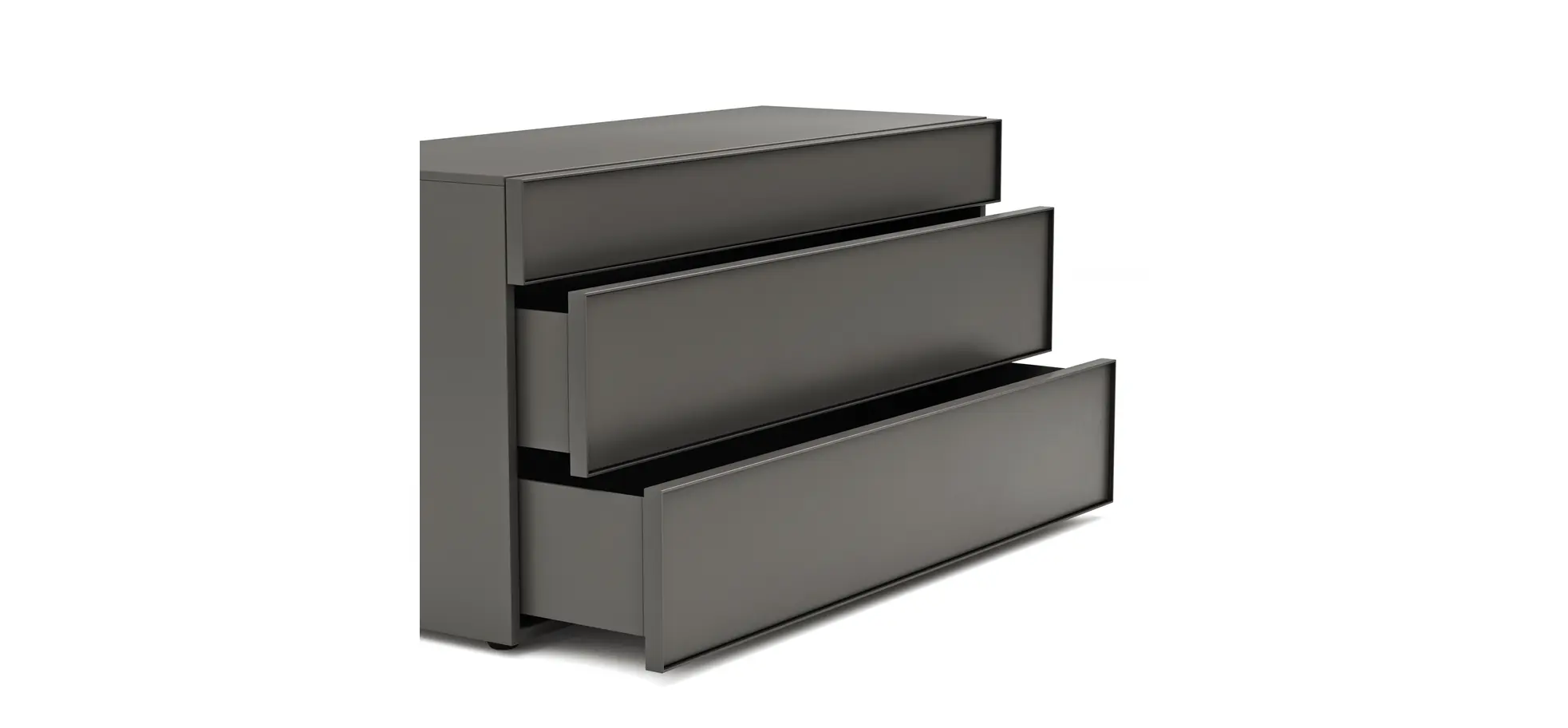 Kommode Loretto - BHT ca. 135x70x53 cm, Lack matt, Anthrazit