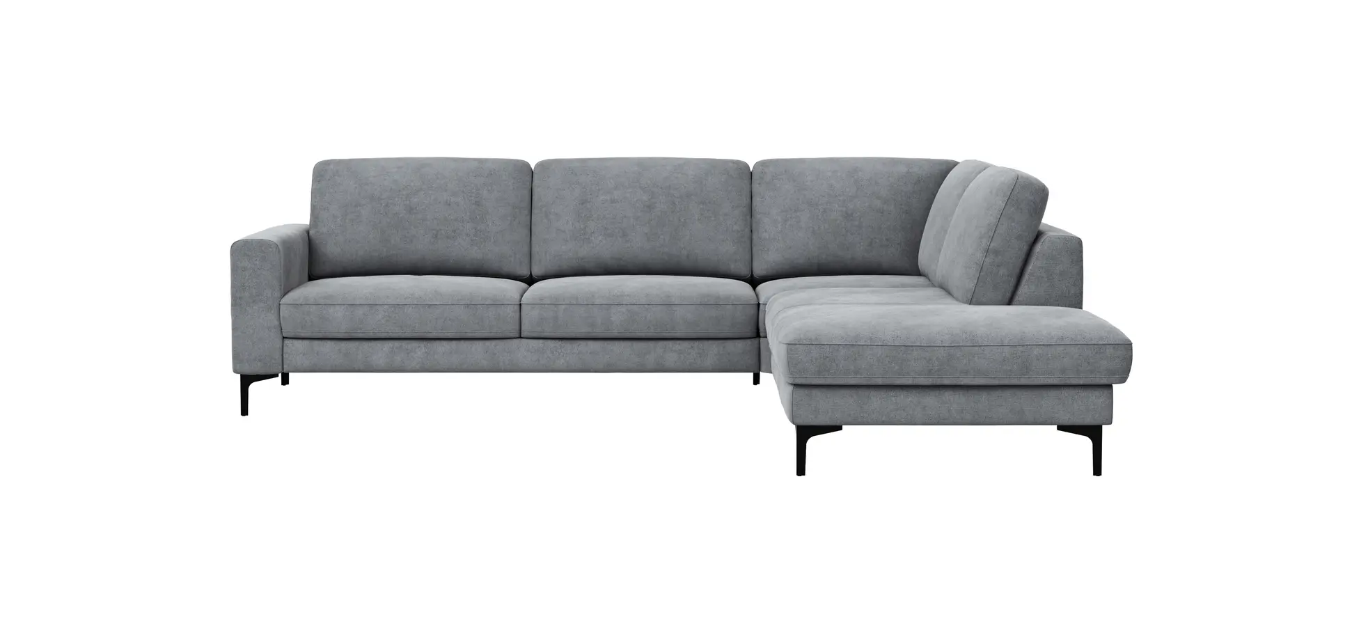 Ecksofa Oviedo - Ecke links mit 2,5-Sitzer, Stoff, Grau 102379