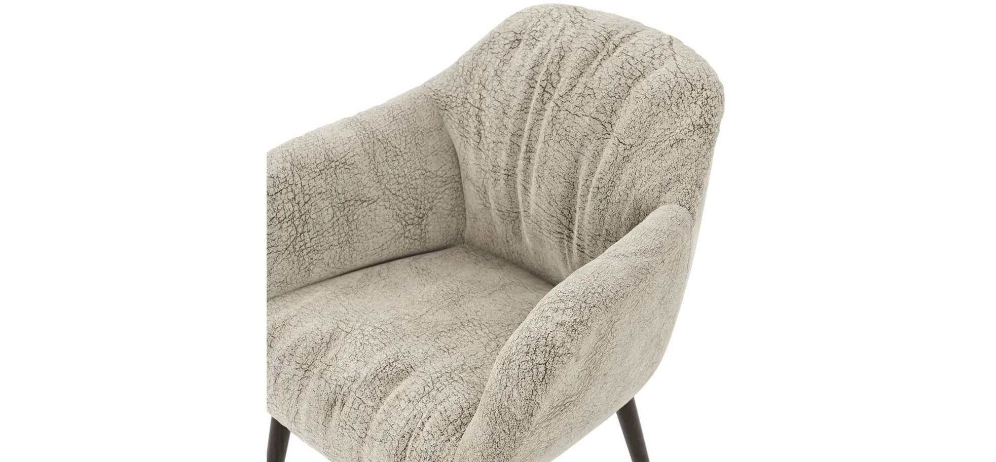 Sessel Sevano - Leder, Offwhite