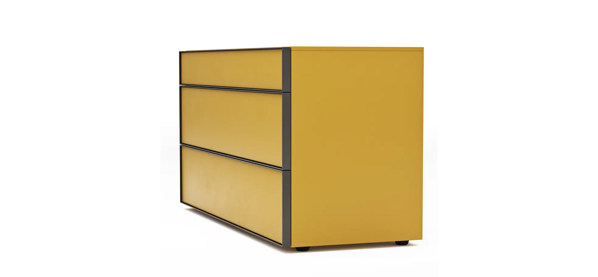 Kommode Loretto - BHT ca. 135x70x53 cm, Lack matt, Safrangelb
