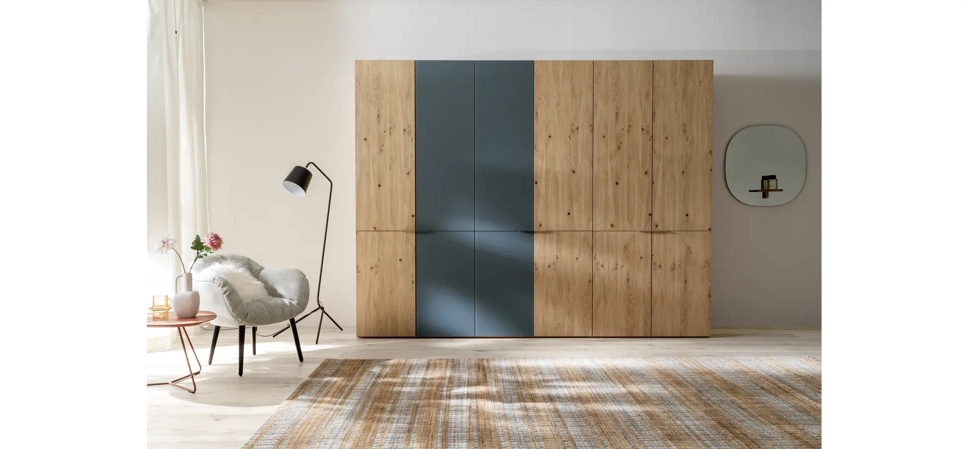 Sessel Sevano - Leder, Offwhite