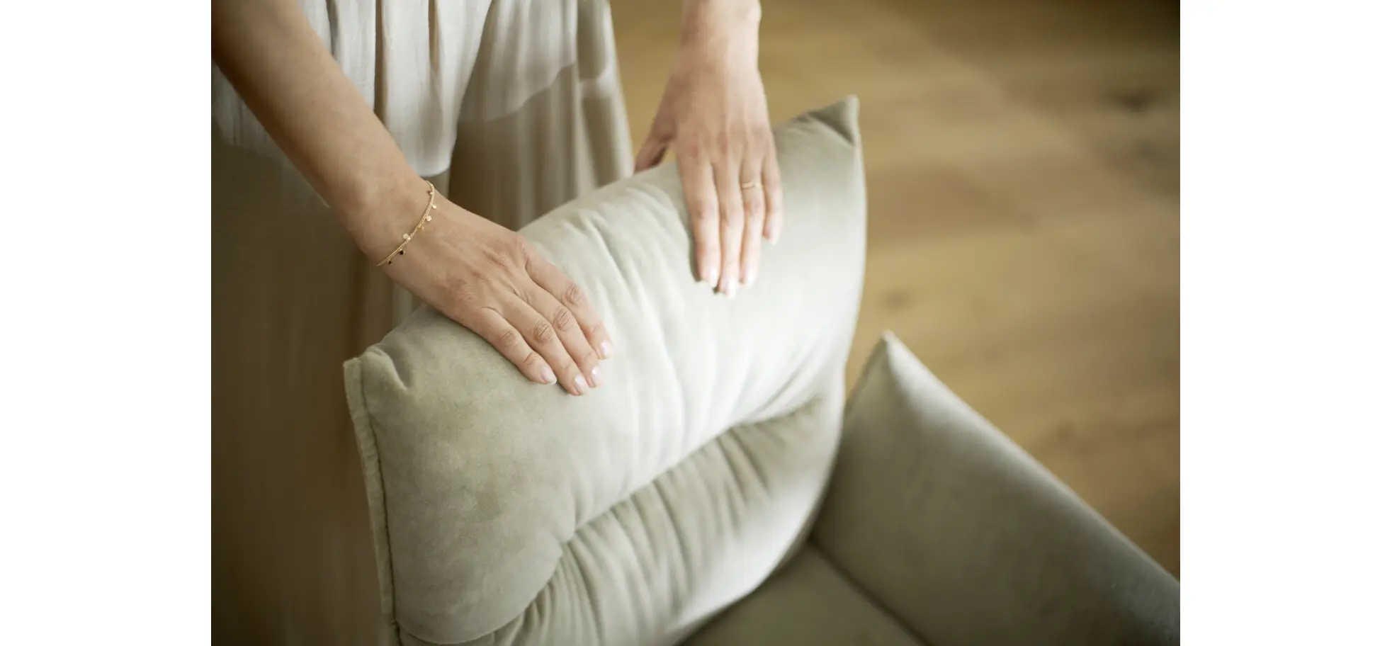 Armlehnstuhl Coscino - Velour, Graubeige