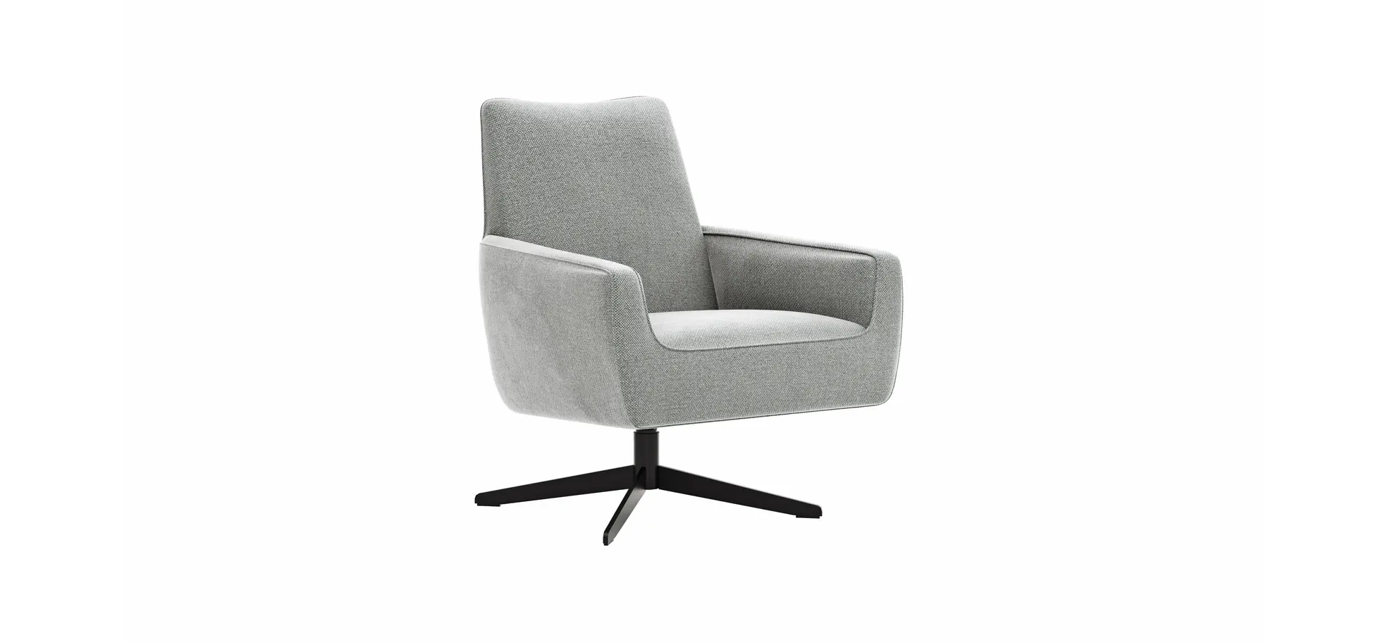 Drehsessel Matina - Größe L, Stoff, Hellgrau 11898413