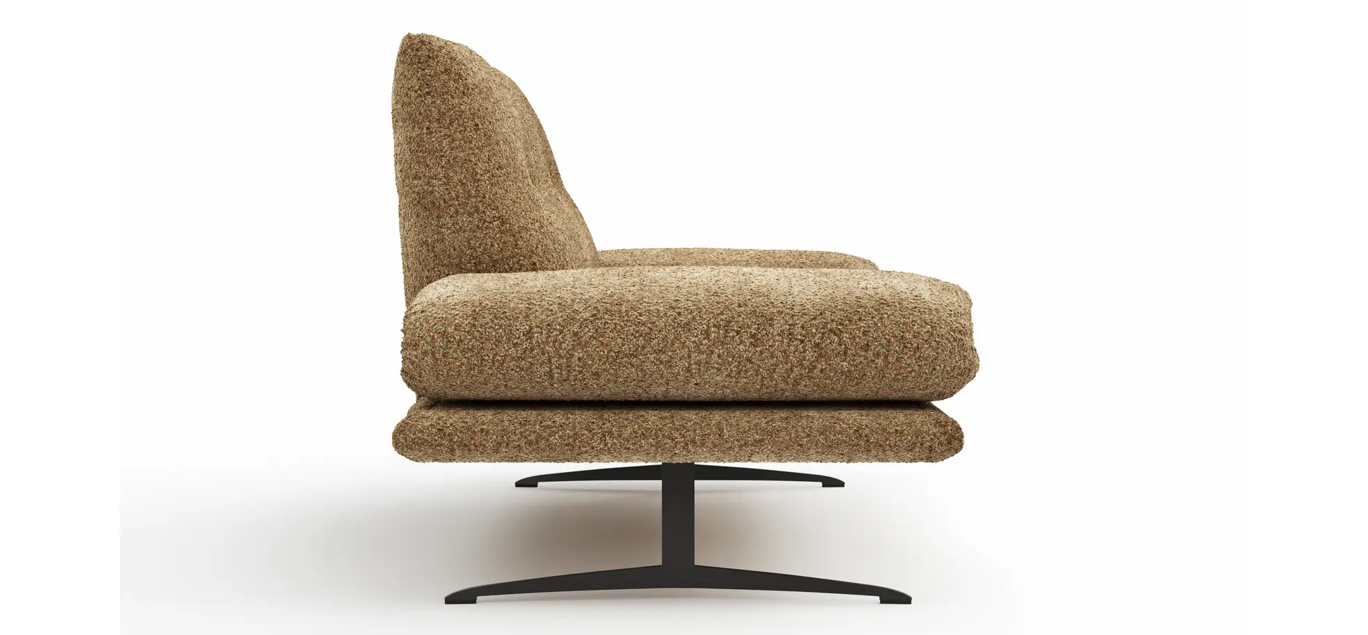 Sofa Lucero 2.0 - 2,5-Sitzer inkl. Rückenlehne verstellbar, Stoff, Cognac