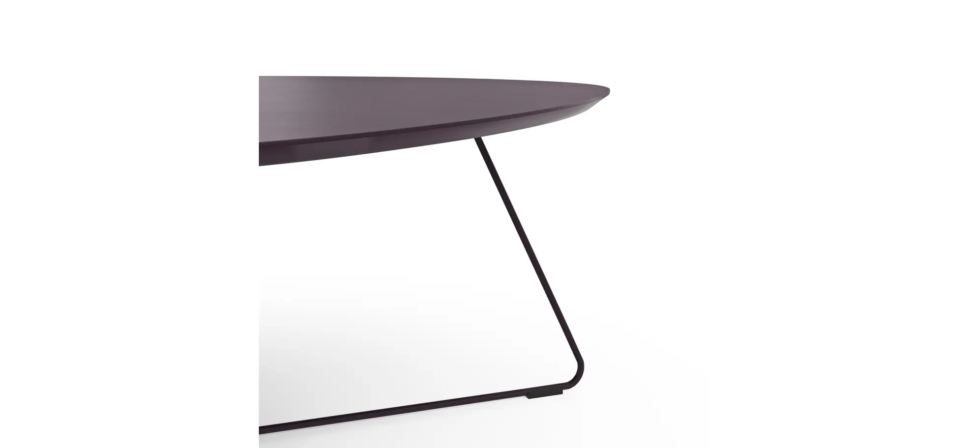 Couchtisch Fano - LBH ca. 96x86x38 cm, Fenix, Aubergine