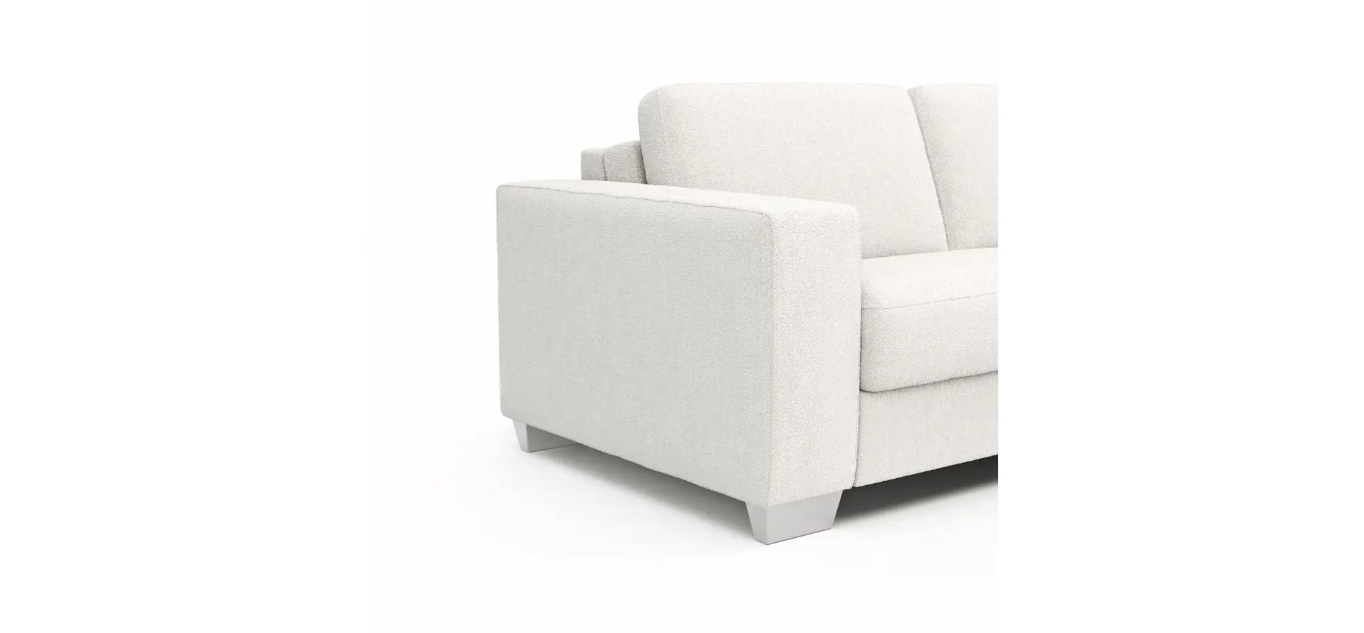Sofa Nuoro - 2,5-Sitzer inkl. Schlaffunktion, Armlehne breit, Stoff, Natur