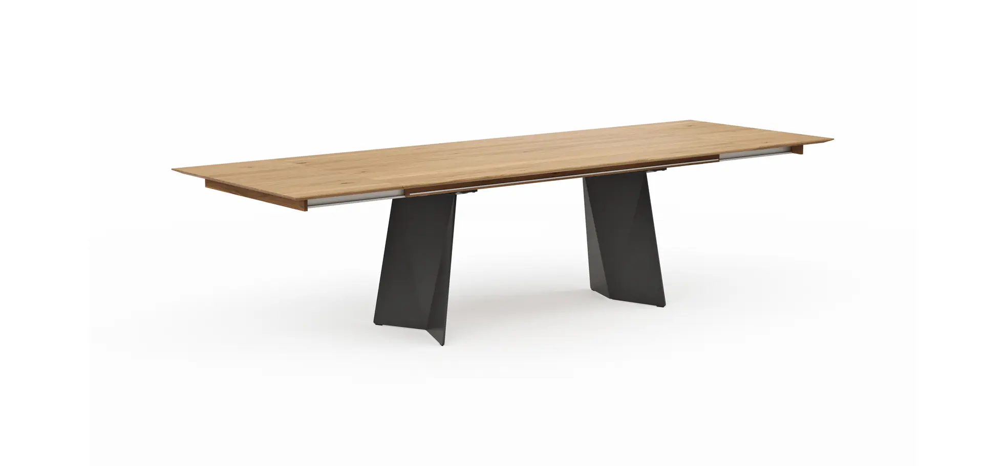 Esstisch 3100 - LB ca. 200x100 cm, beiseitig ausziehbar, Asteiche massiv, Geölt