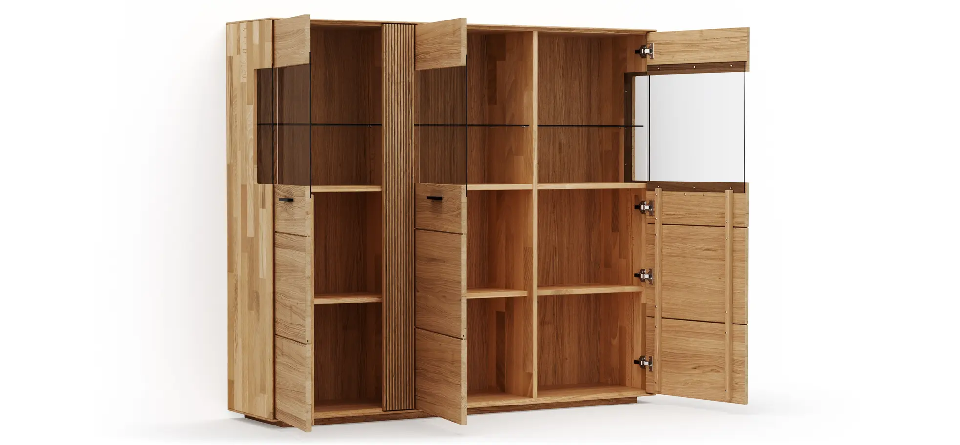 Highboard Estana - Eiche massiv, legno