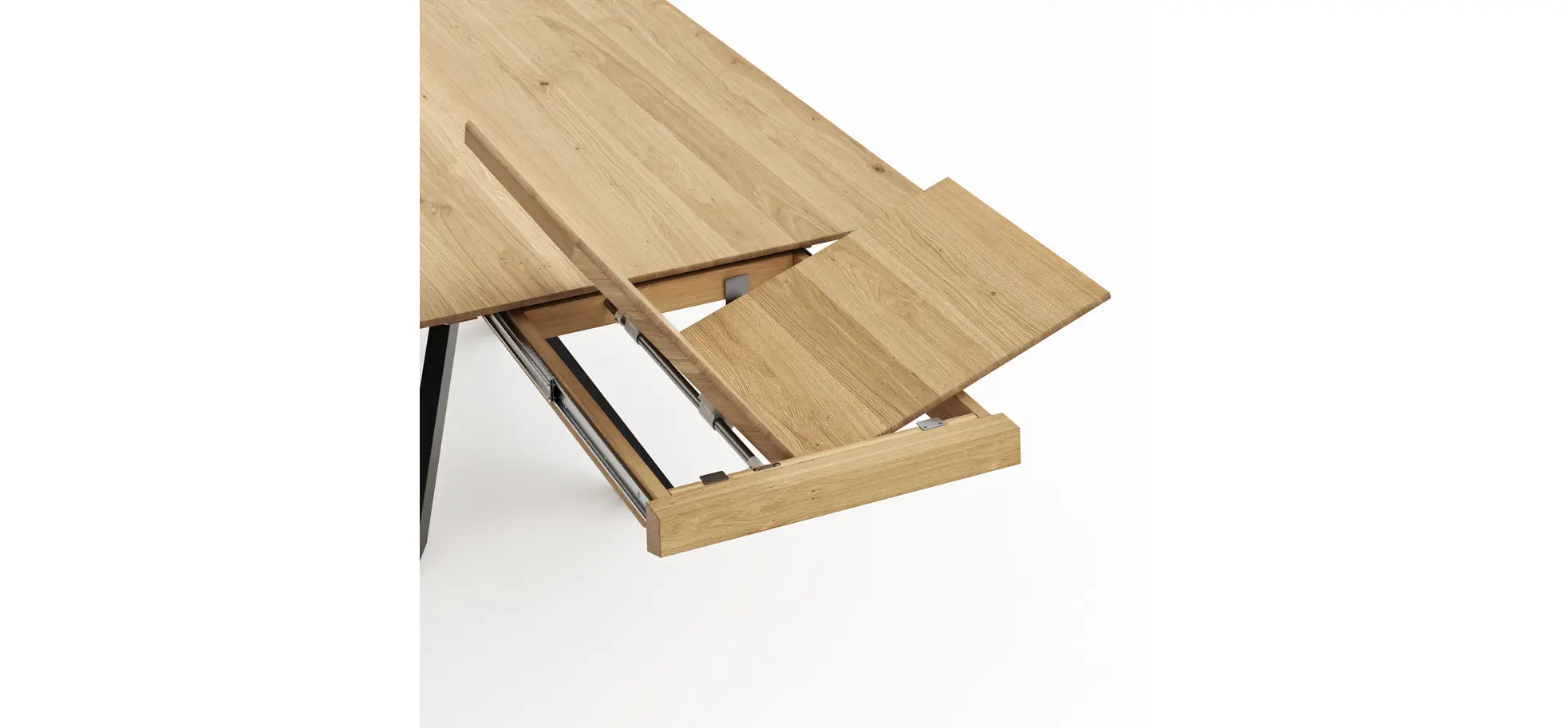 Esstisch Talara Lola - beidseitig ausziehbar, LB ca. 240x100cm, Wildeiche Bianco