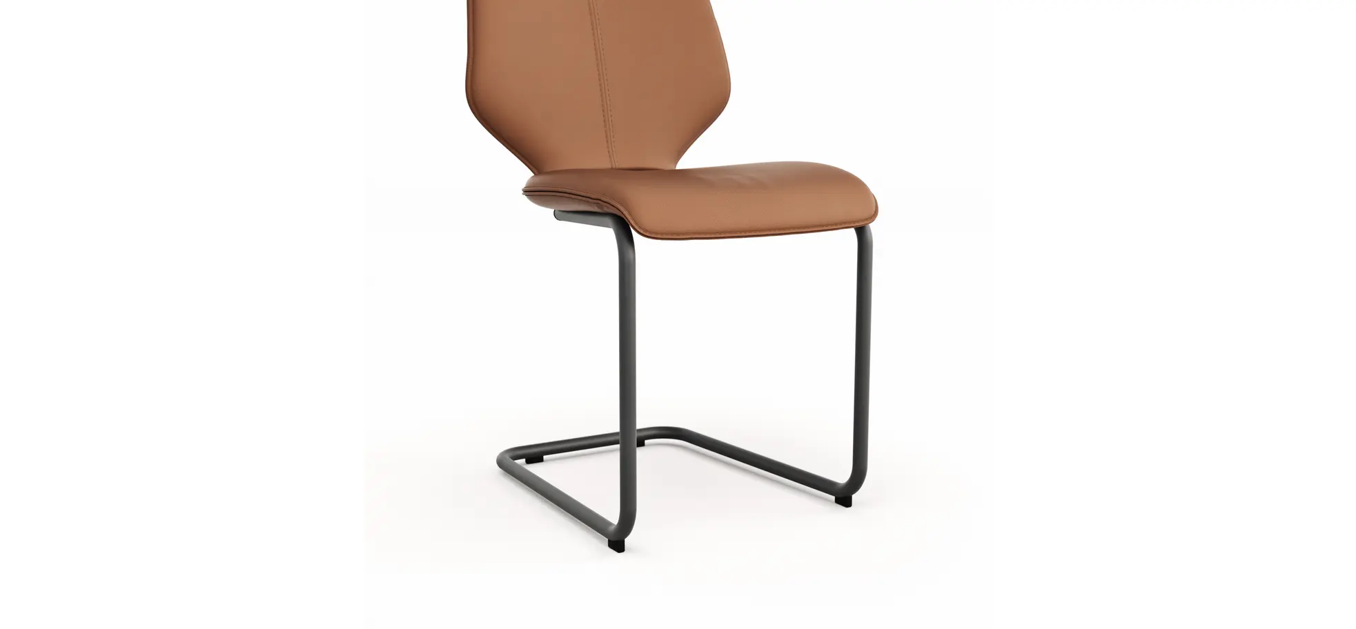 Freischwinger Penthouse - Leder, Braun