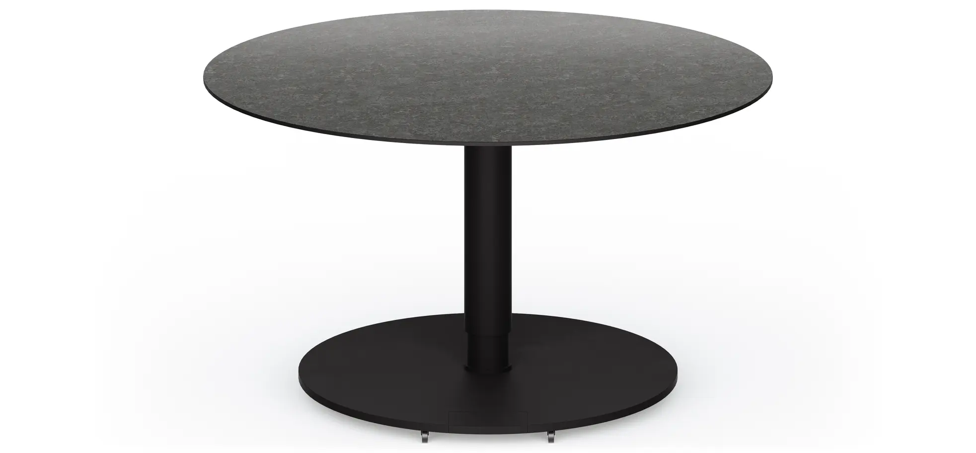 Couchtisch Camas - LBH ca. 75x75x42 cm, Keramik, Schwarz