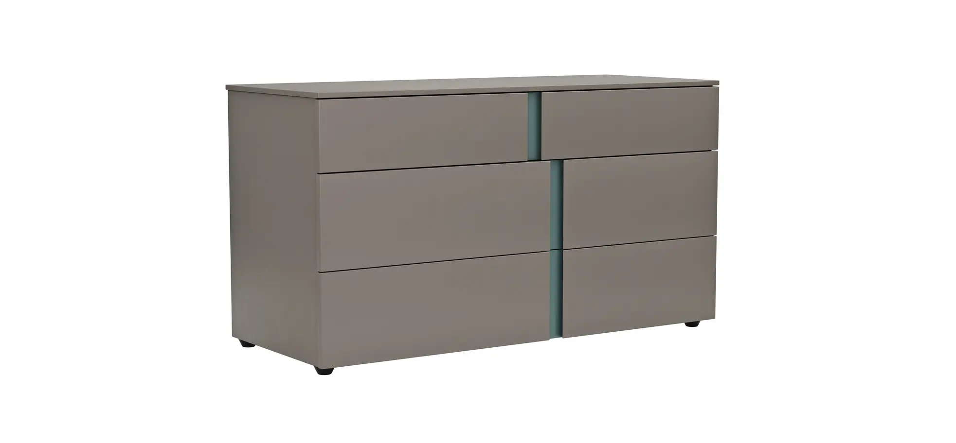 Kommode Loretto - BHT ca, 127x70x51 cm, Lack matt, Steingrau 117586