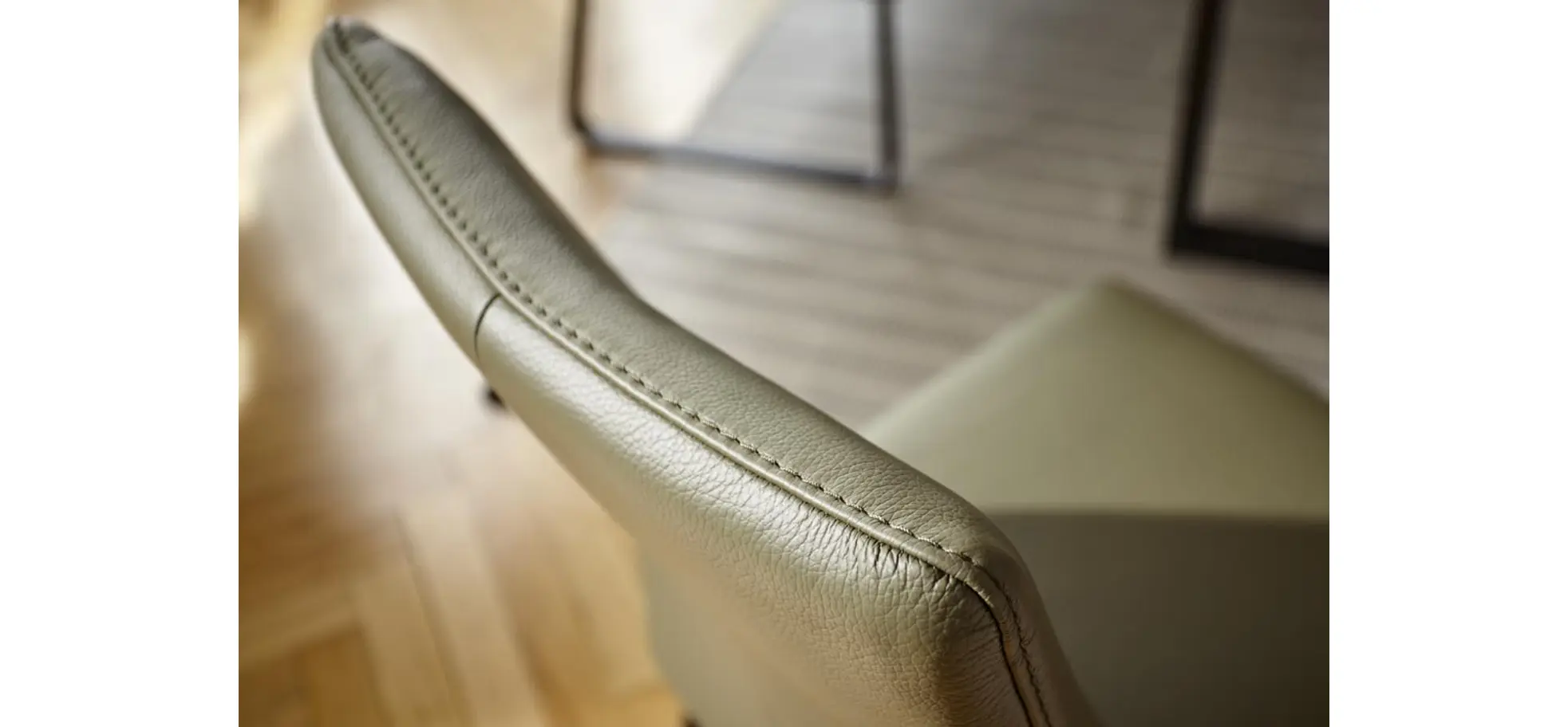 Polsterstuhl Carmelo - Leder, Olive