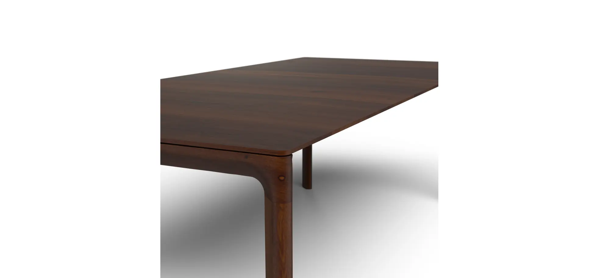 Esstisch 3400 - ausziehbar, LB ca. 220x100 cm, Astiger Nussbaum massiv