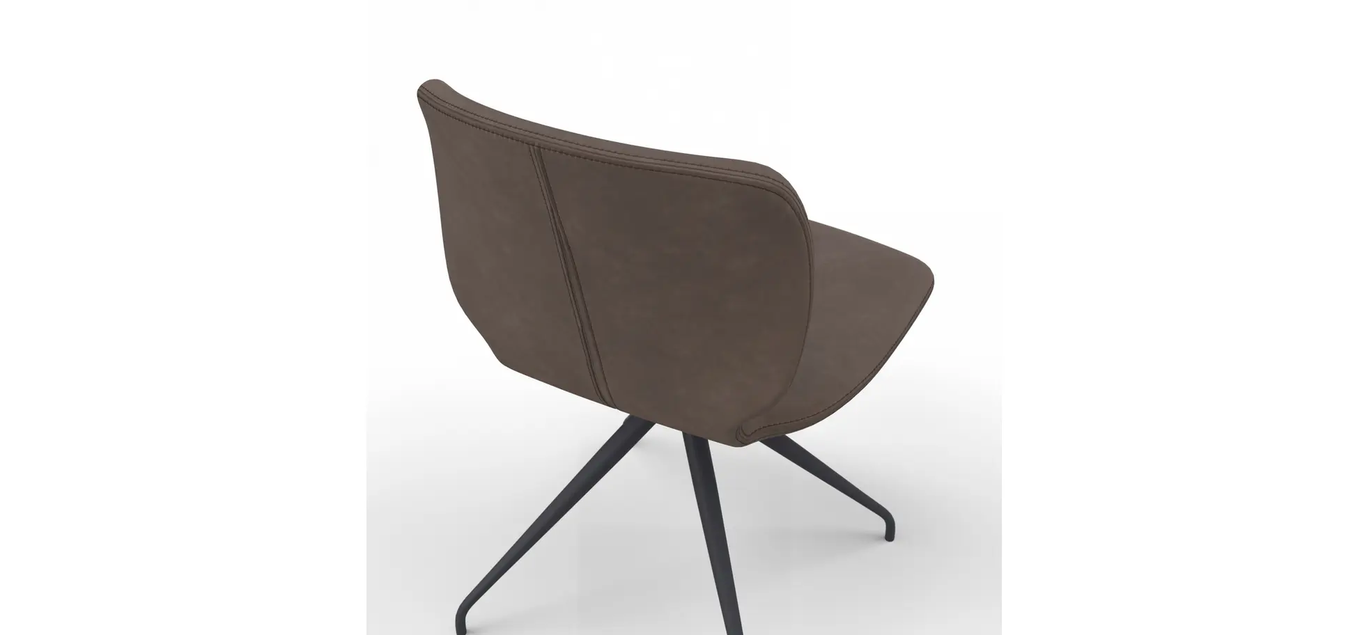 Stuhl Saltino - Stoff, Dunkelbraun