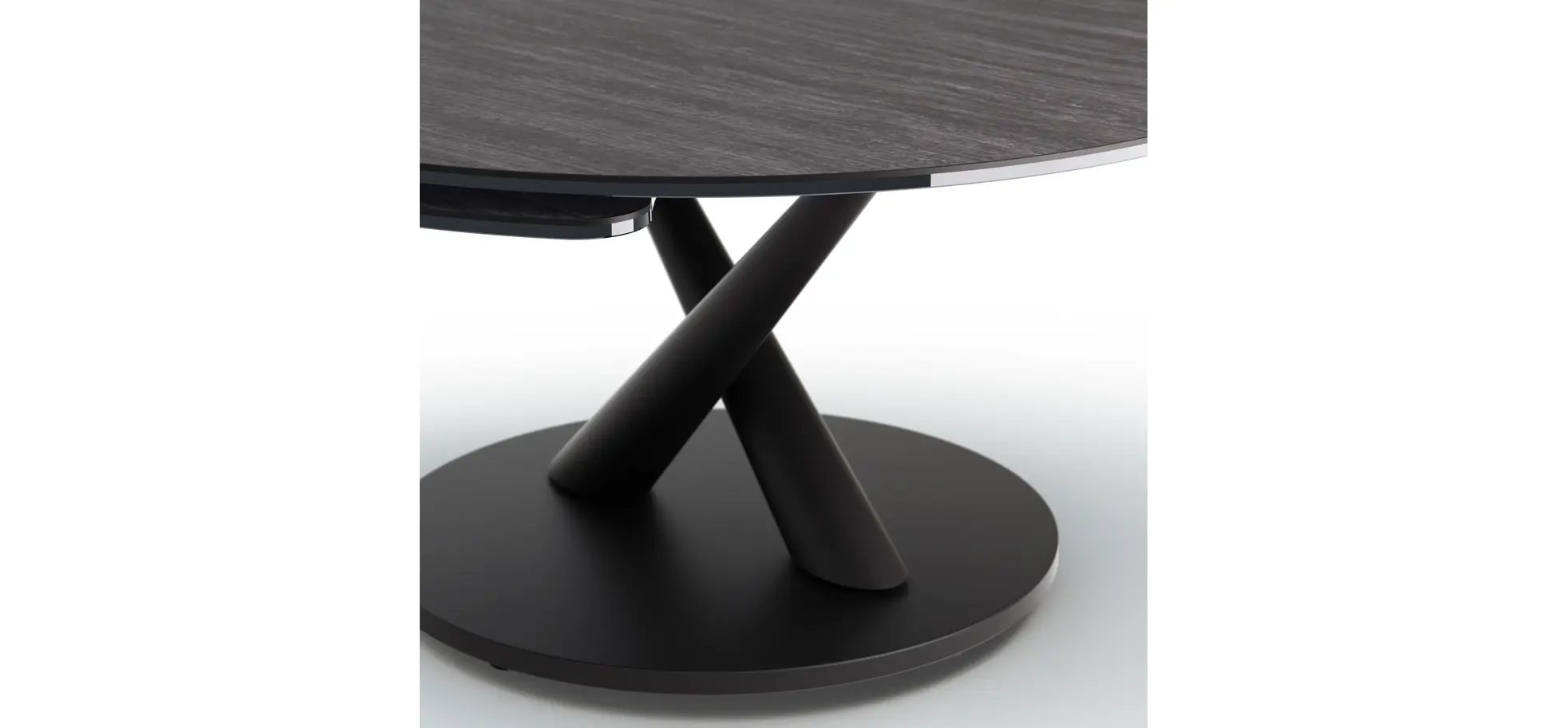 Couchtisch Spessa - LB ca. 128x80 cm, drehbar, Keramik, Anthrazit