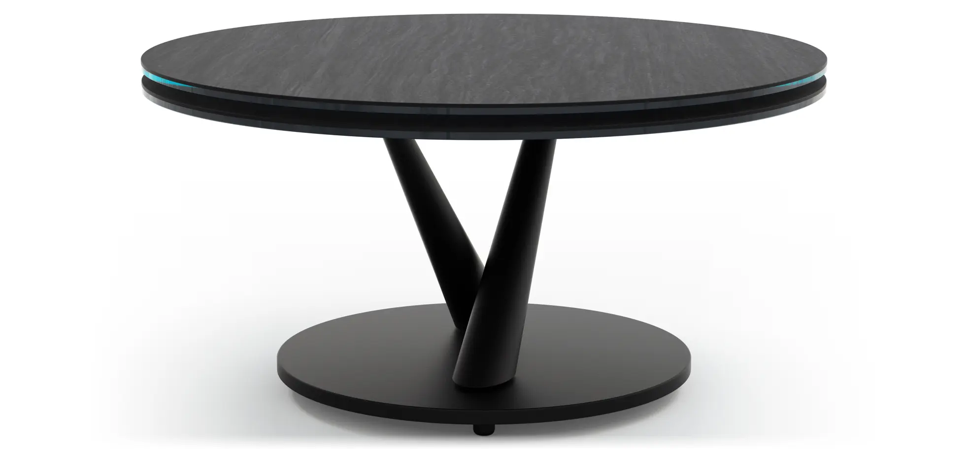 Couchtisch Spessa - LB ca. 128x80 cm, drehbar, Keramik, Anthrazit