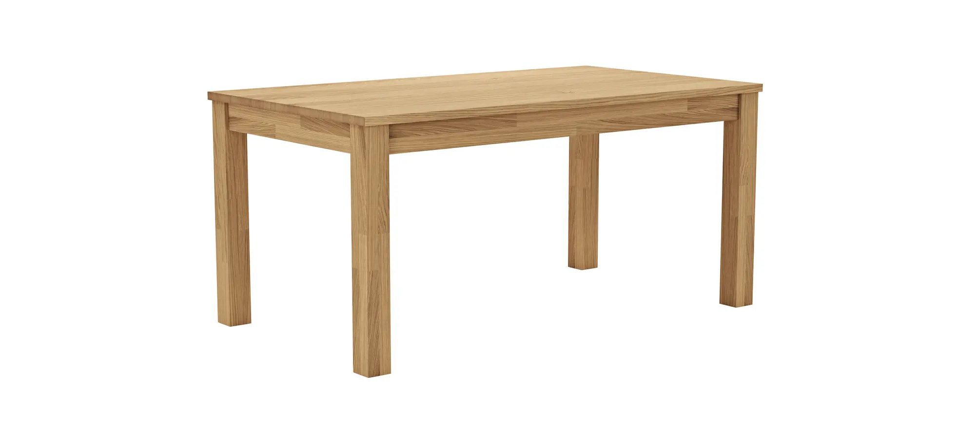 Esstisch Dinner - LB ca. 160x90 cm, Wildeiche massiv 106221