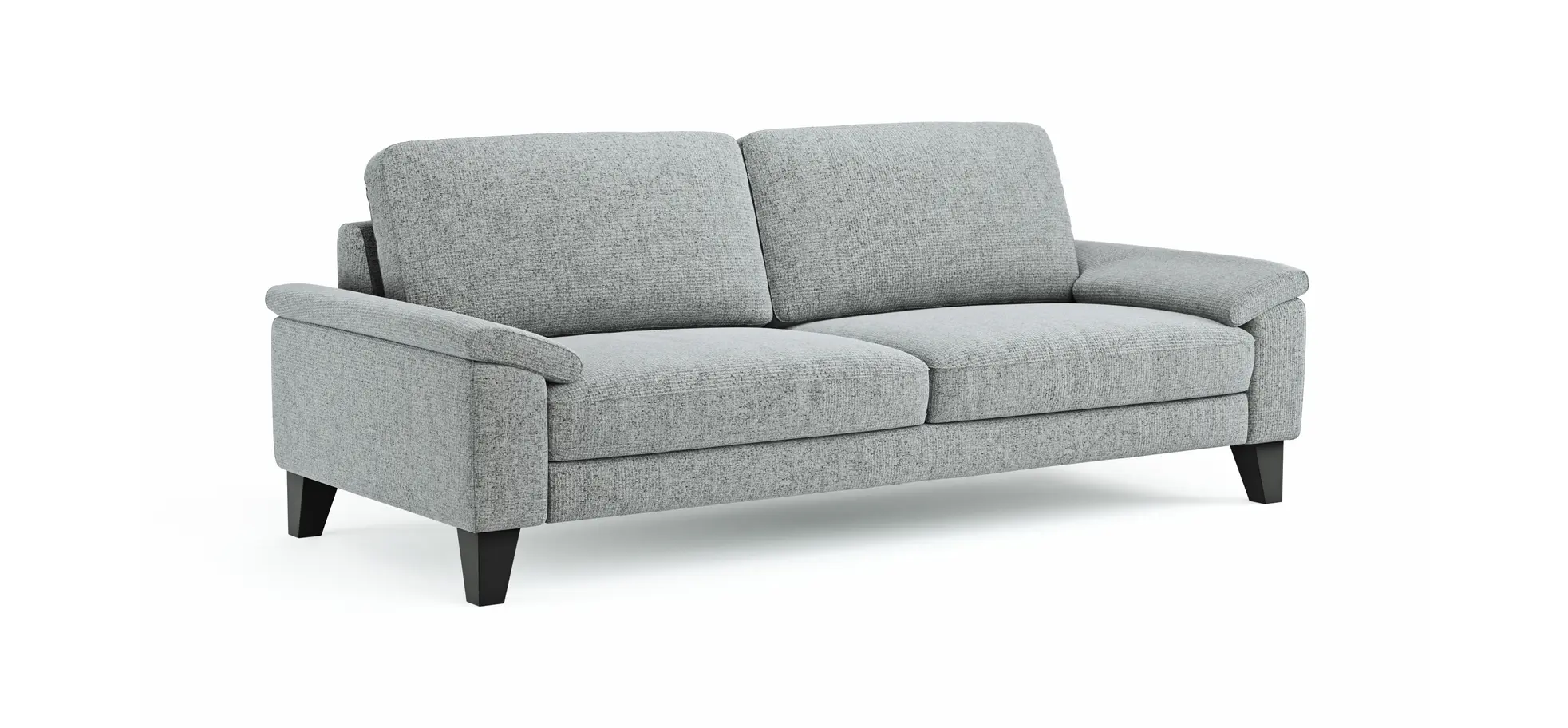 Sofa Oviedo - 3-Sitzer, Stoff, Hellgrau
