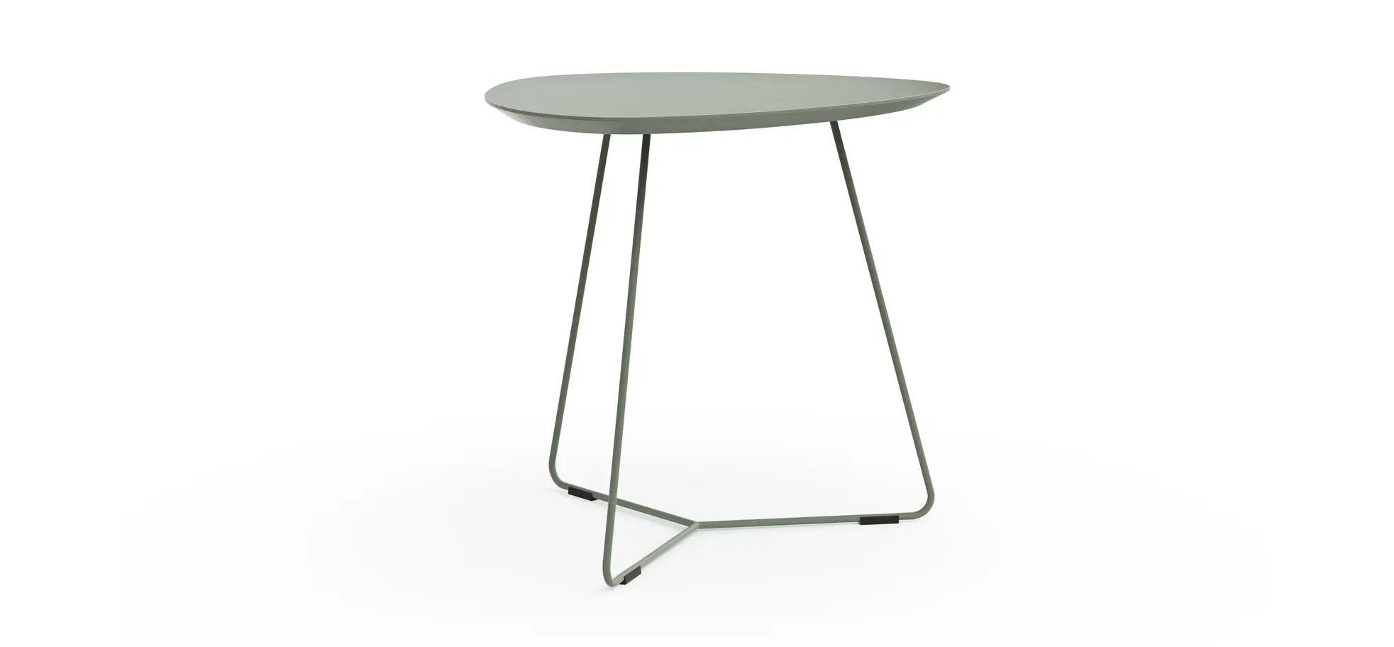 Ecktisch Fano - LBH ca. 59x50x50 cm, Fenix, Olivgrün