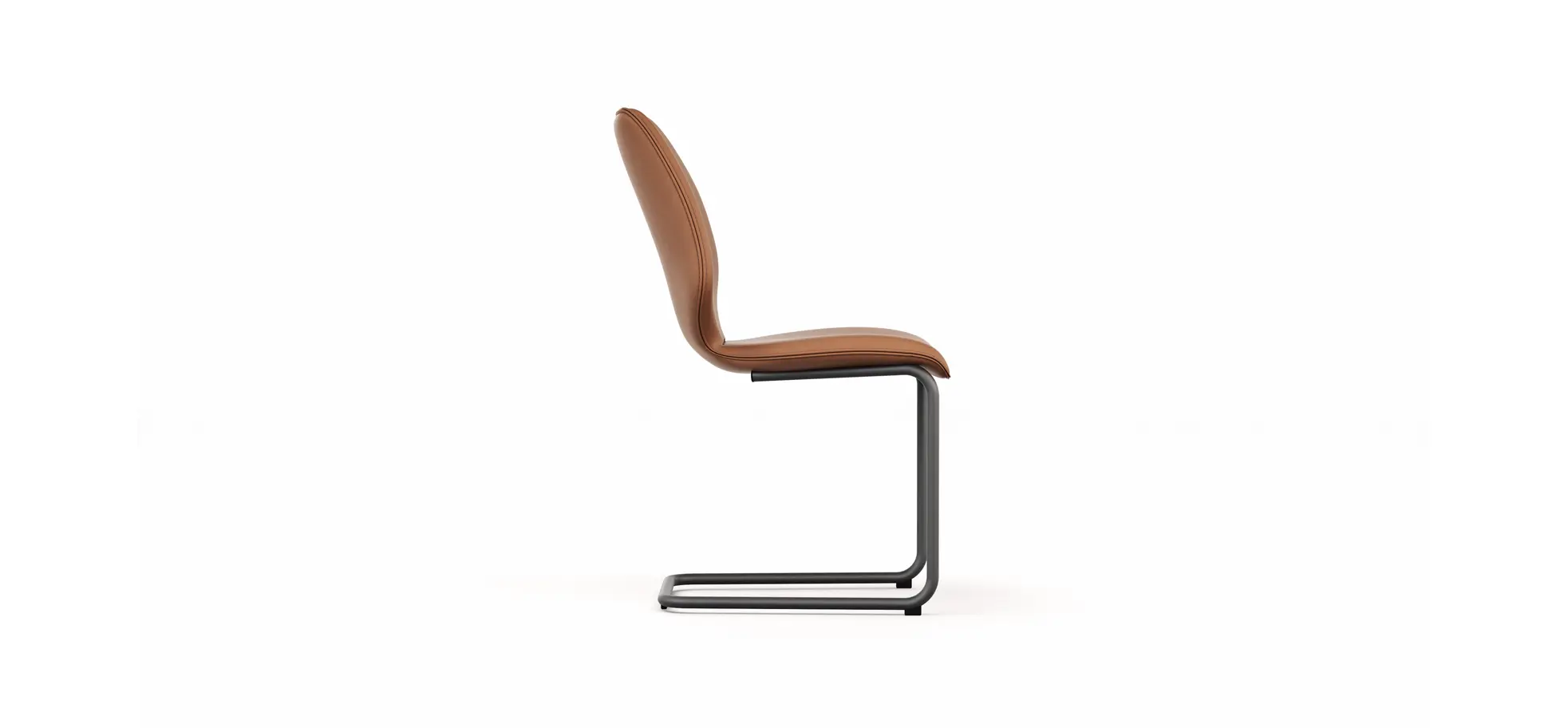 Freischwinger Penthouse - Leder, Braun