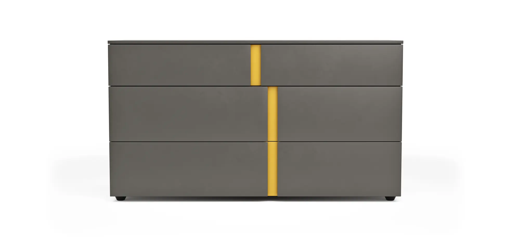 Kommode Loretto - BHT ca. 127x70x51 cm, Lack matt, Anthrazit