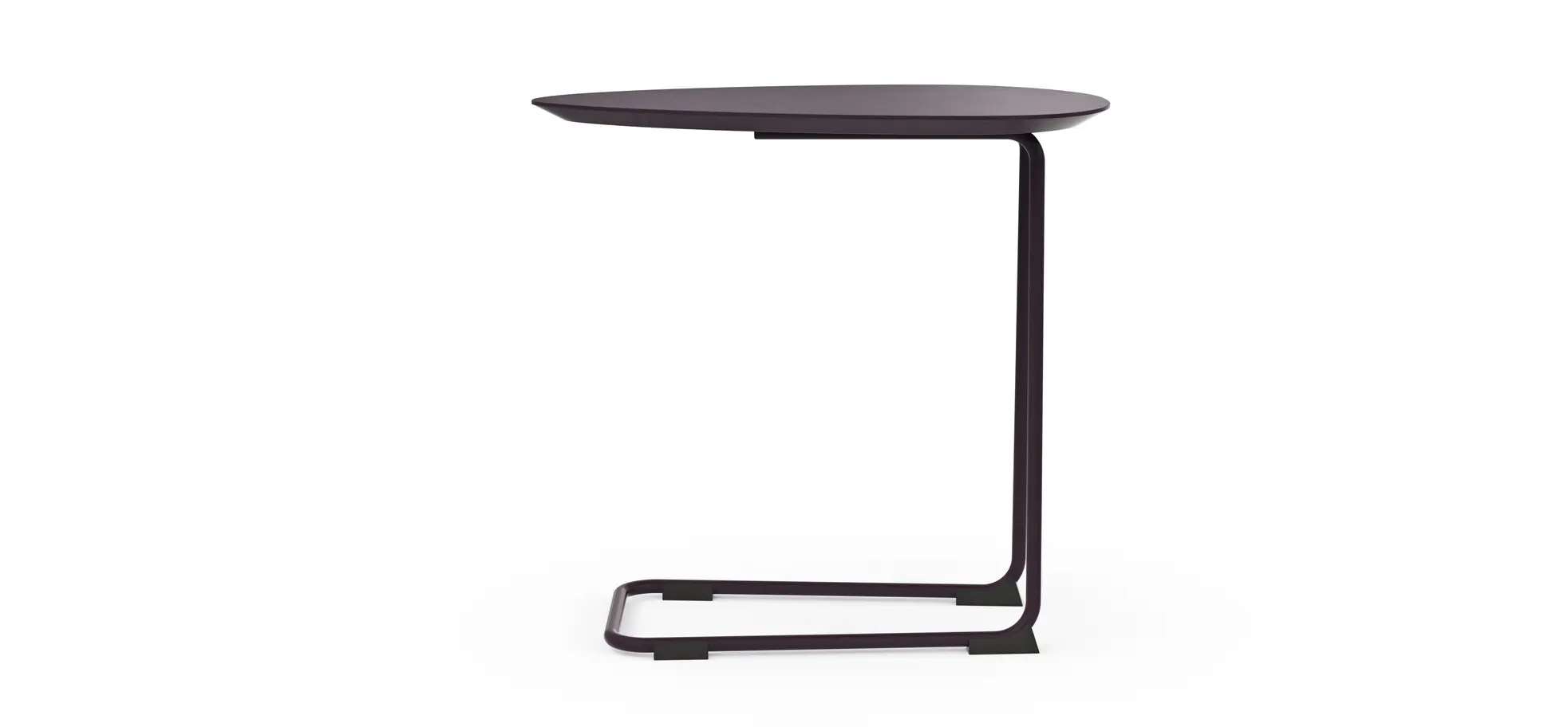 Sofatisch Fano - LBH ca. 57x39x54 cm, Fenix, Aubergine