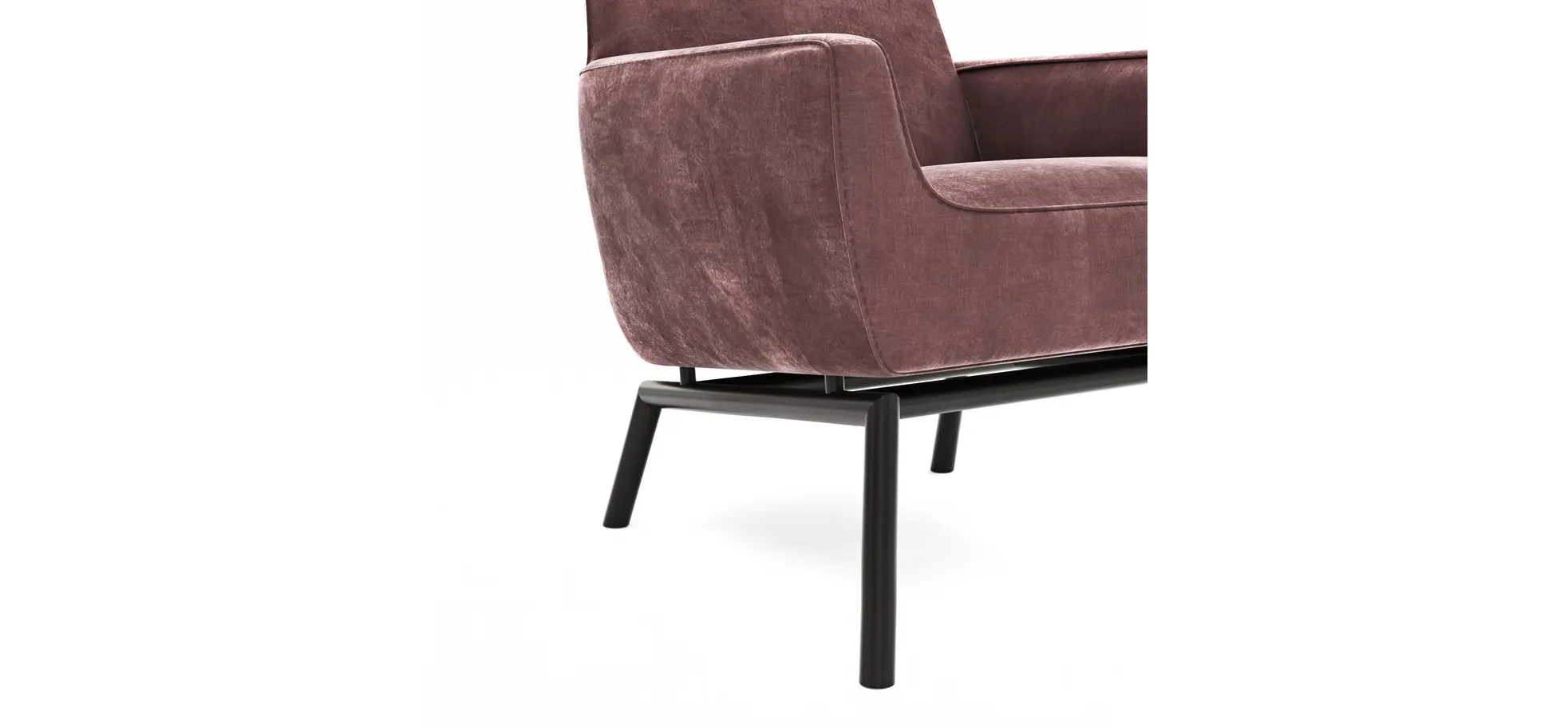 Sessel Matina - Größe L, Velour, Weinrot