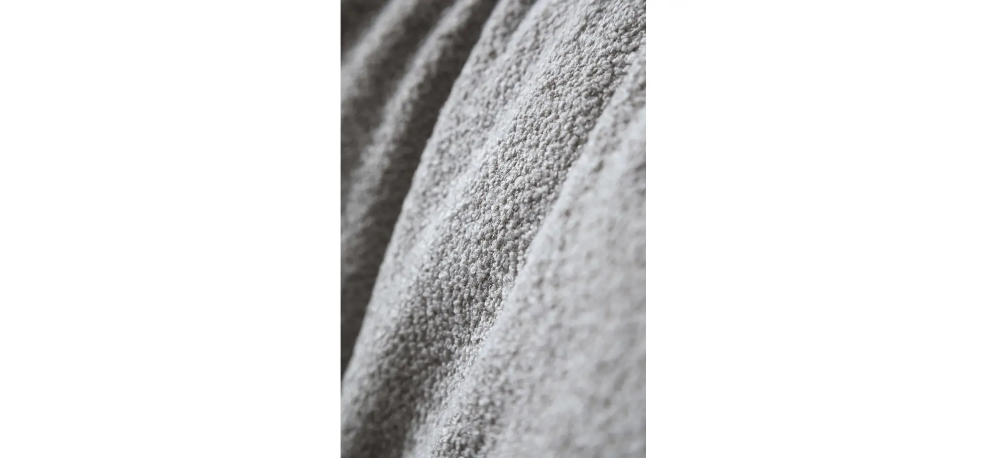 Armlehnstuhl Mis Legere - Boucle, Grau, Stativ, Anthrazit