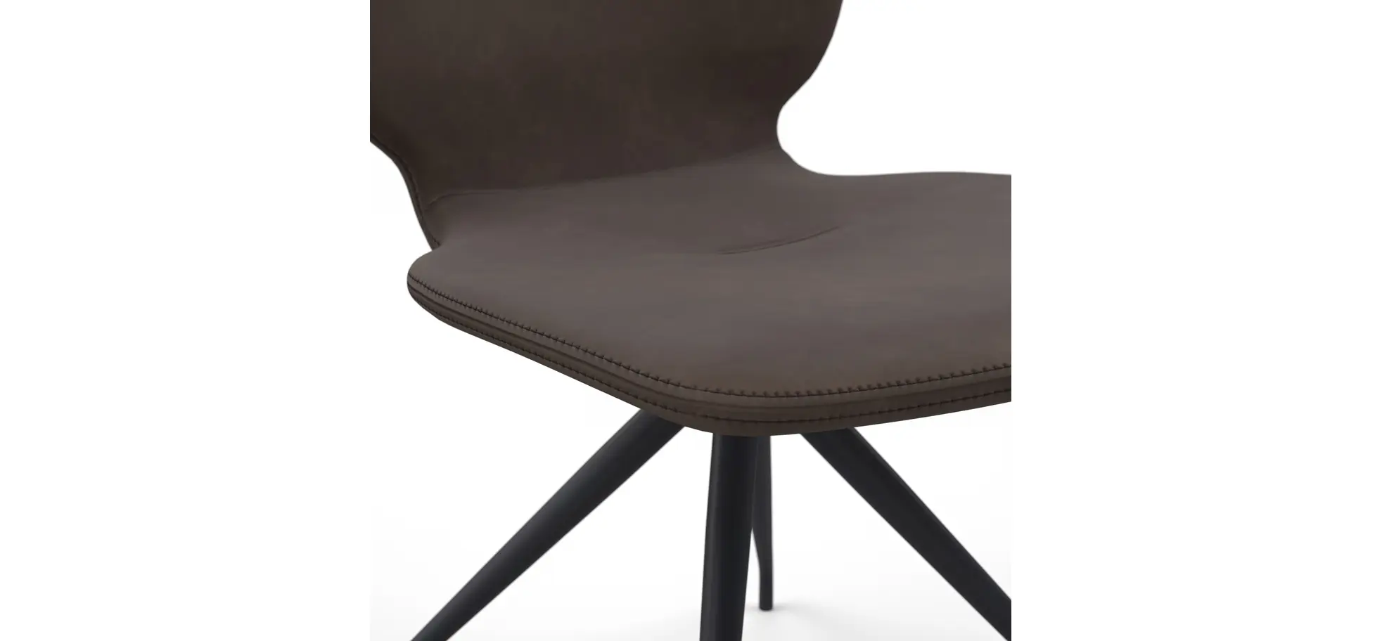 Stuhl Saltino - Stoff, Dunkelbraun