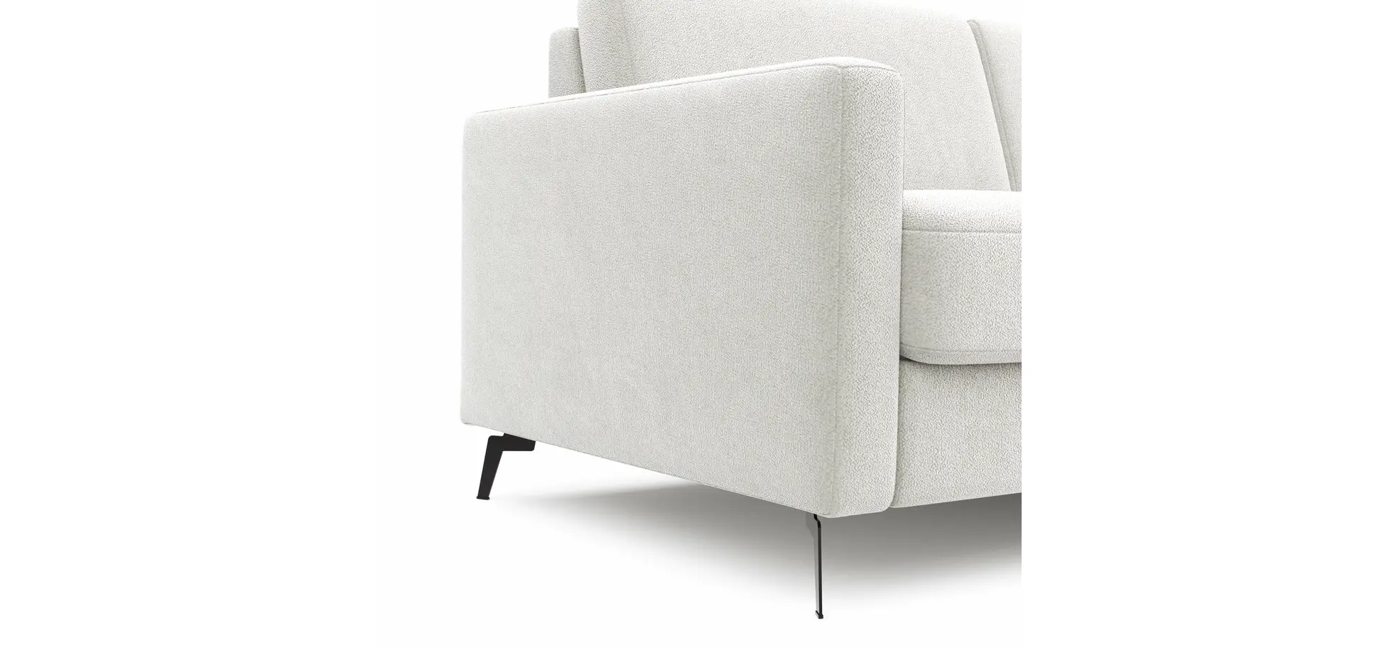 Schlafsofa Laredo - 2,5-Sitzer inkl. Schlaffunktion, Stoff, Offwhite