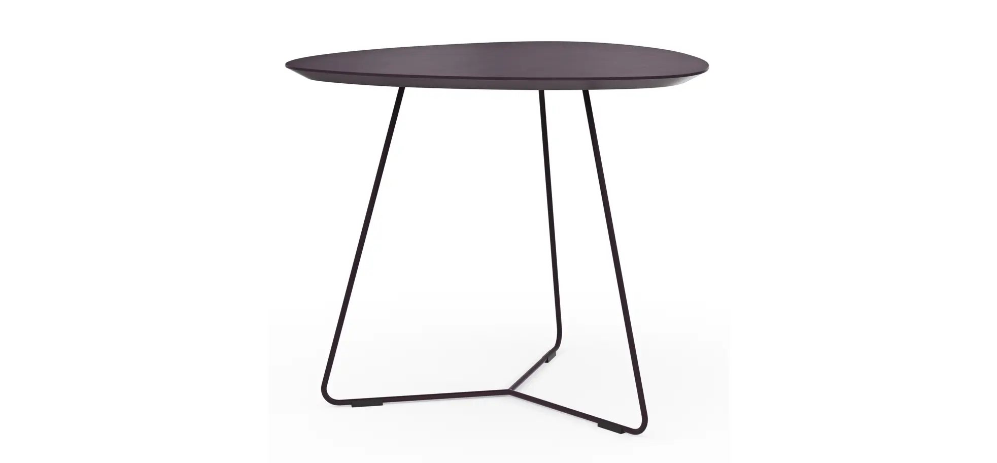 Ecktisch Fano - LBH ca. 59x50x50 cm, Fenix, Aubergine