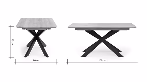 Esstisch Talara Lola - ausziehbar, LB ca. 160x90cm, Wildeiche Bianco