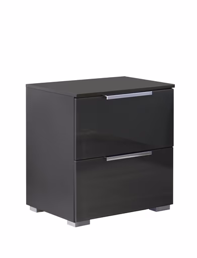 Nachttisch - B. ca. 40 cm,  Farbglas Basalt