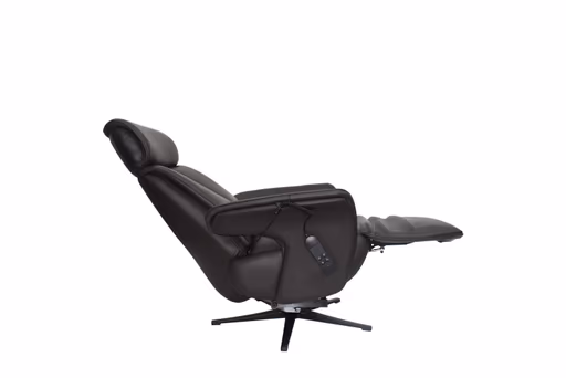 TV-Sessel MATHIS - drehbar, Aufstehhilfe, Relaxfunktion, Kopfteilverstellung, Leder, Chocolate