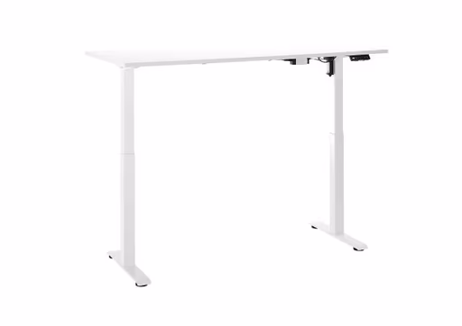 Schreibtisch - höhenverstellbar, LB ca. 160x77 cm, Weiß